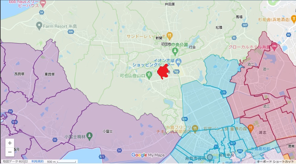 師吉団地　広域地図