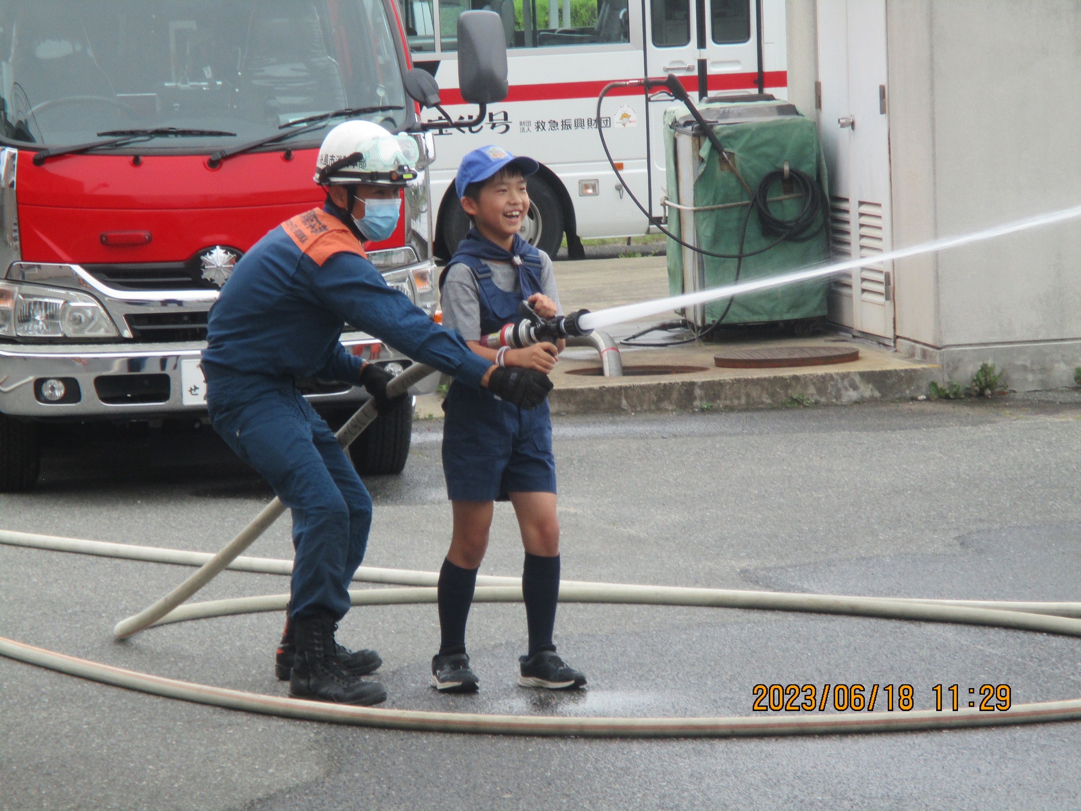 消火訓練の画像