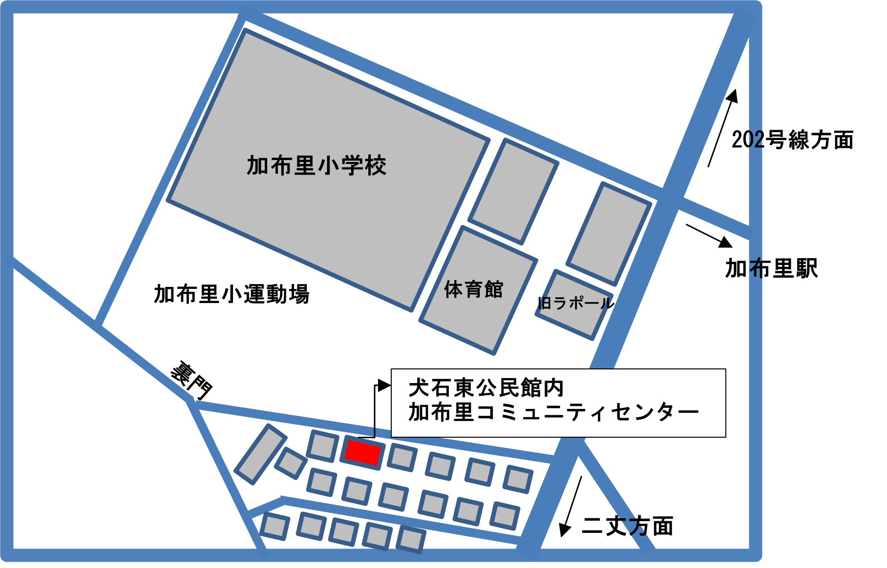 犬石東公民館地図