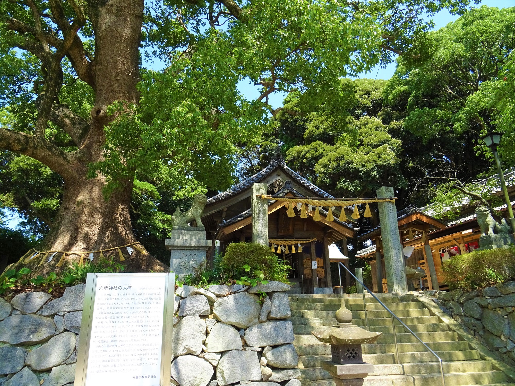 馬場　六所神社の境内