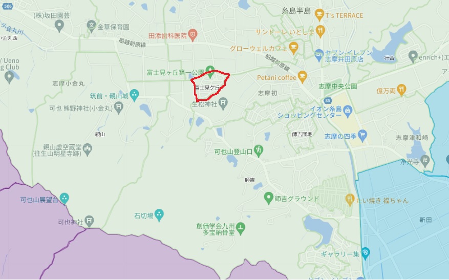 富士見ヶ丘　広域地図