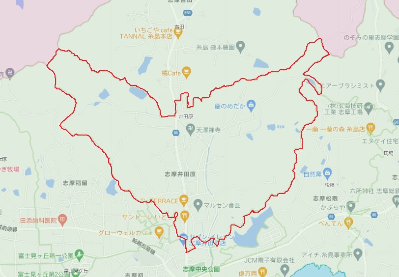 井田原　詳細地図