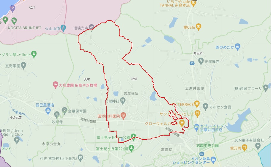 稲留　詳細地図