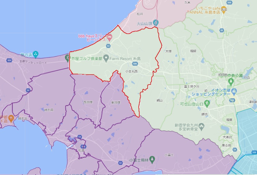 小金丸西　広域地図