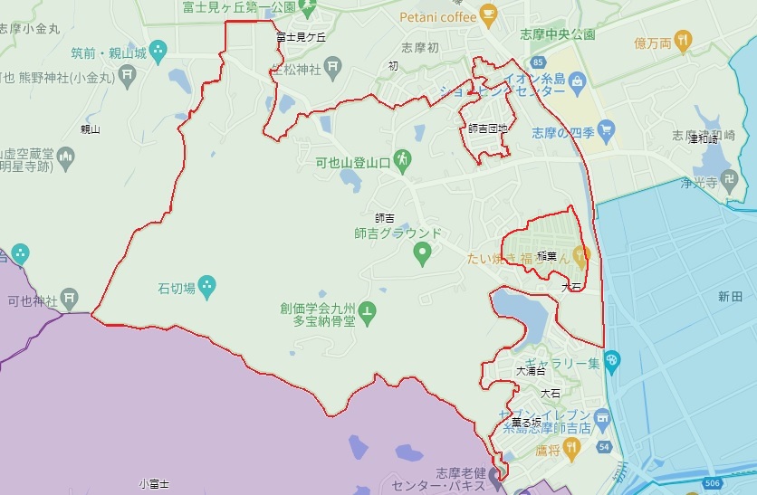 師吉　詳細地図