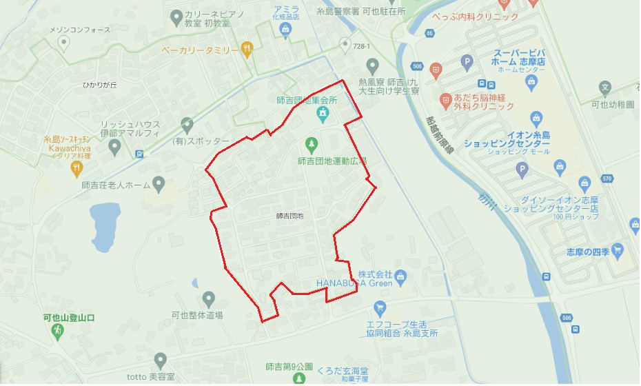 師吉団地　詳細地図