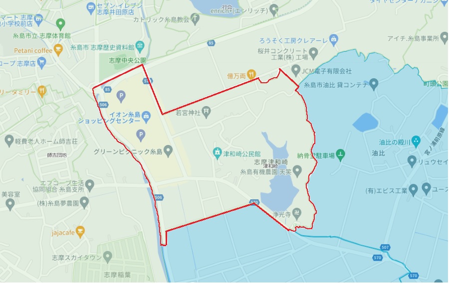 津和崎　詳細地図