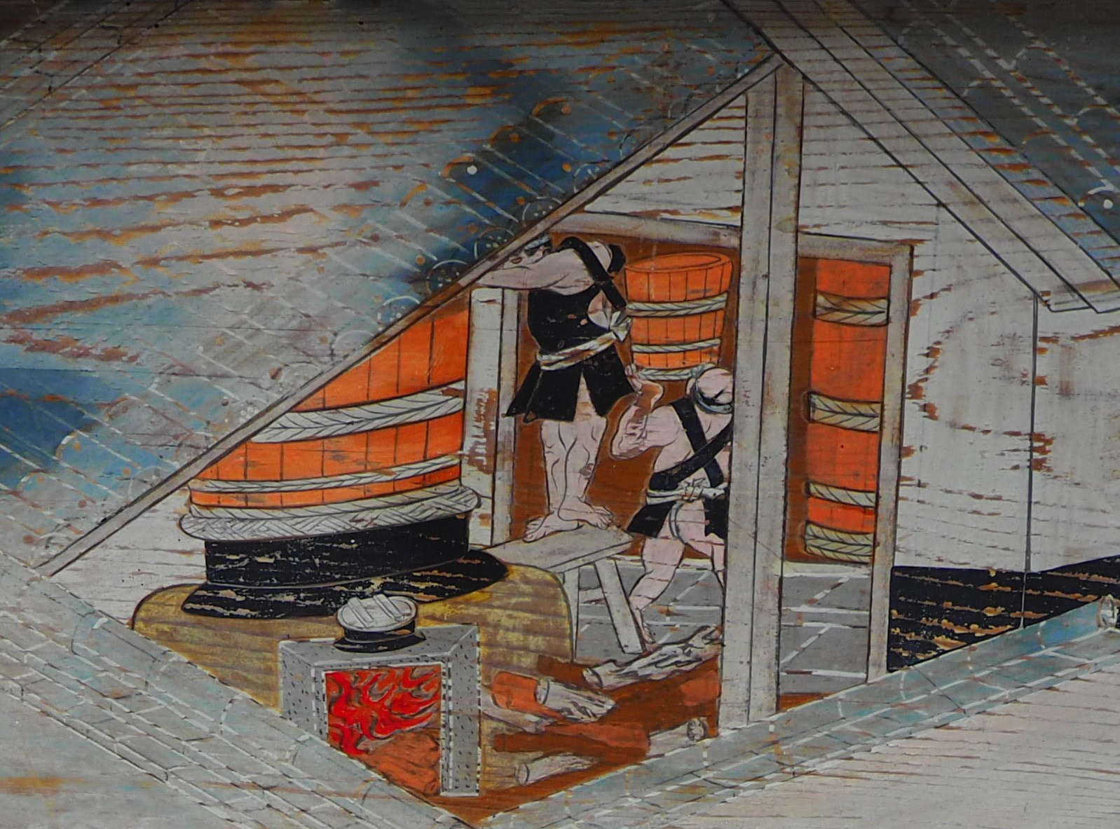 蒸米（商家繁栄図絵馬より）