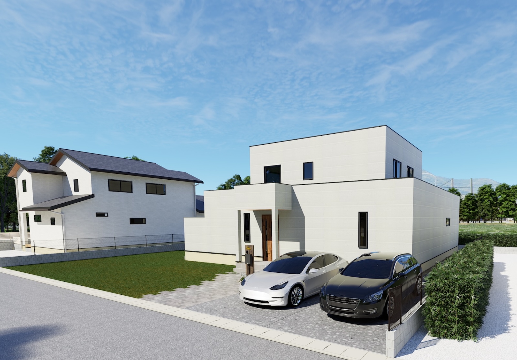 ヒエンさんがCGで作成した顧客の家の完成図