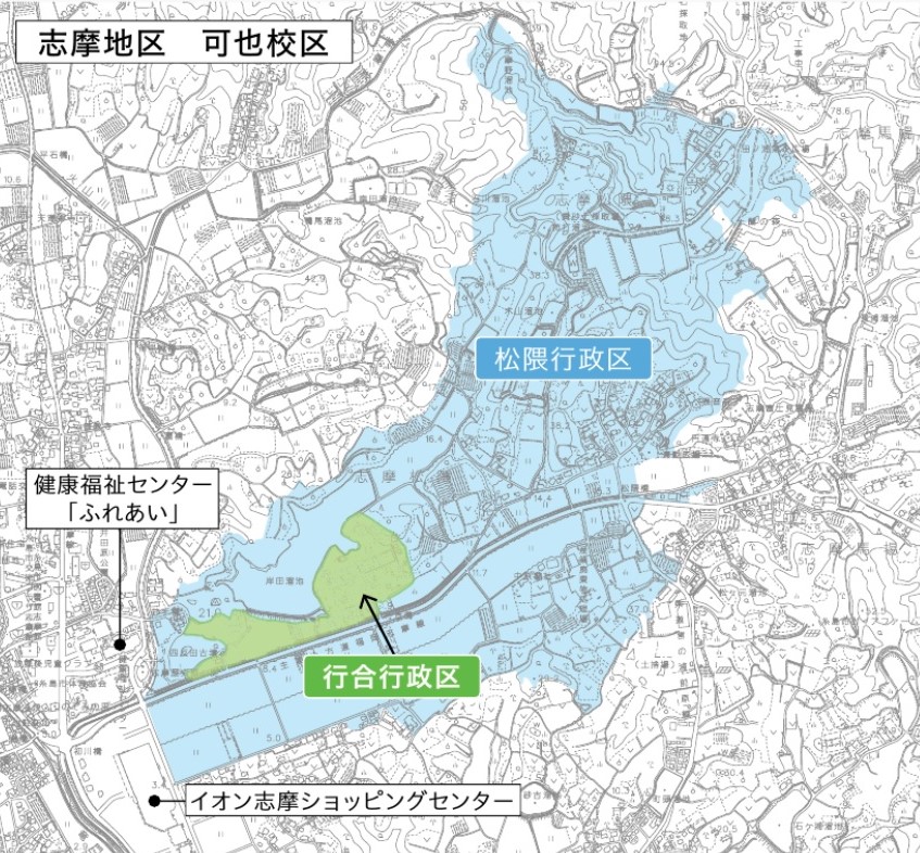 行合行政区の地図の画像