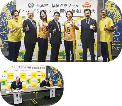 女子プロバレーボールチーム「福岡ギラソール」のみなさん