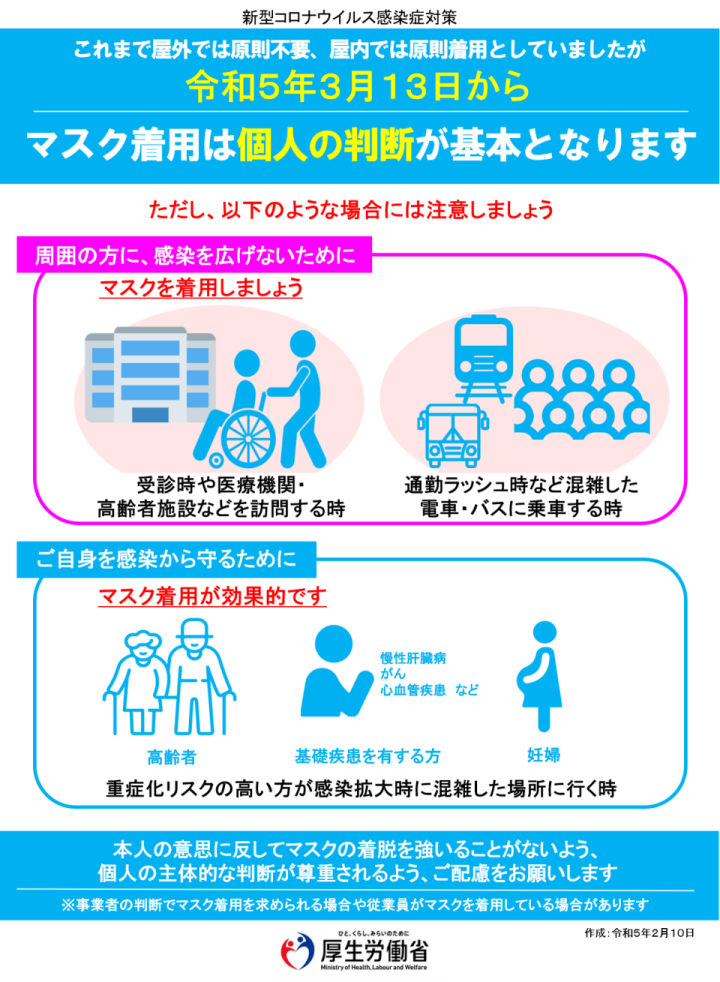 マスク個人判断チラシ