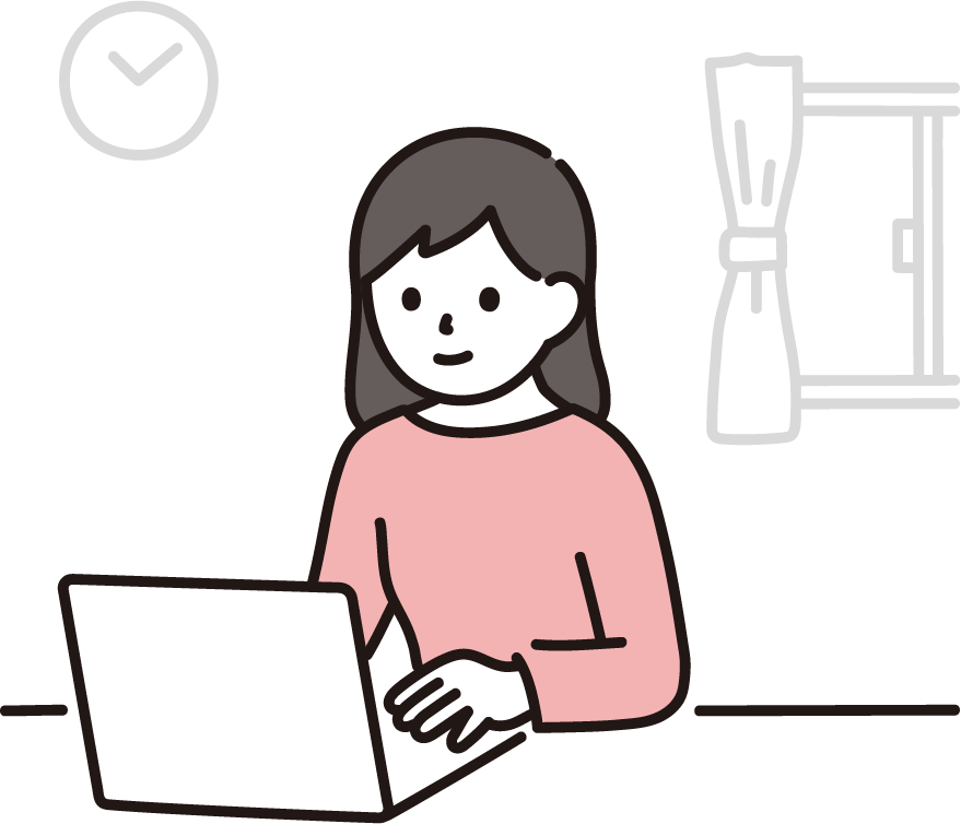 自宅でテレワークする女性の画像.png