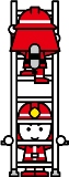 はしごを登る消太くん